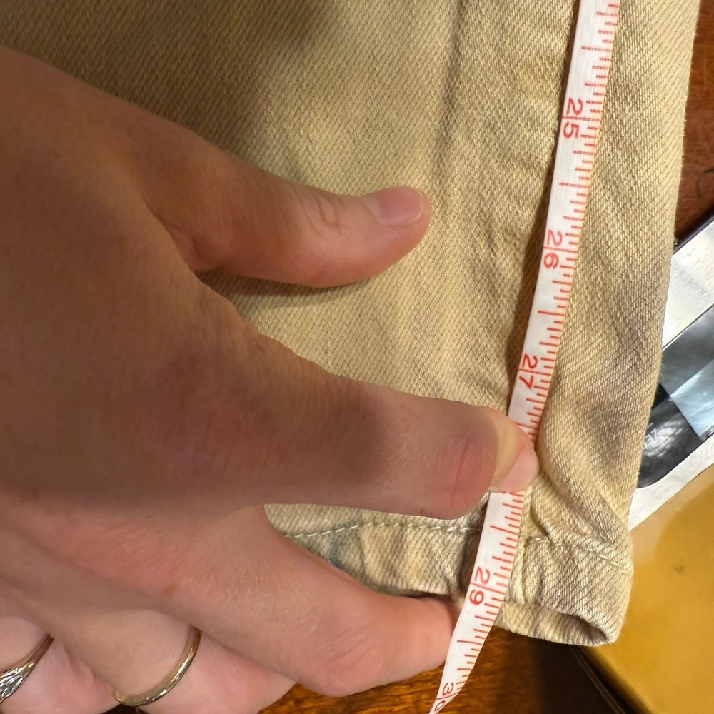 Pilcro Anthropology Women Size 31 TALL 'The Borrowed' Tan Boyfriend Jeans Grunge - Picture 15 of 16